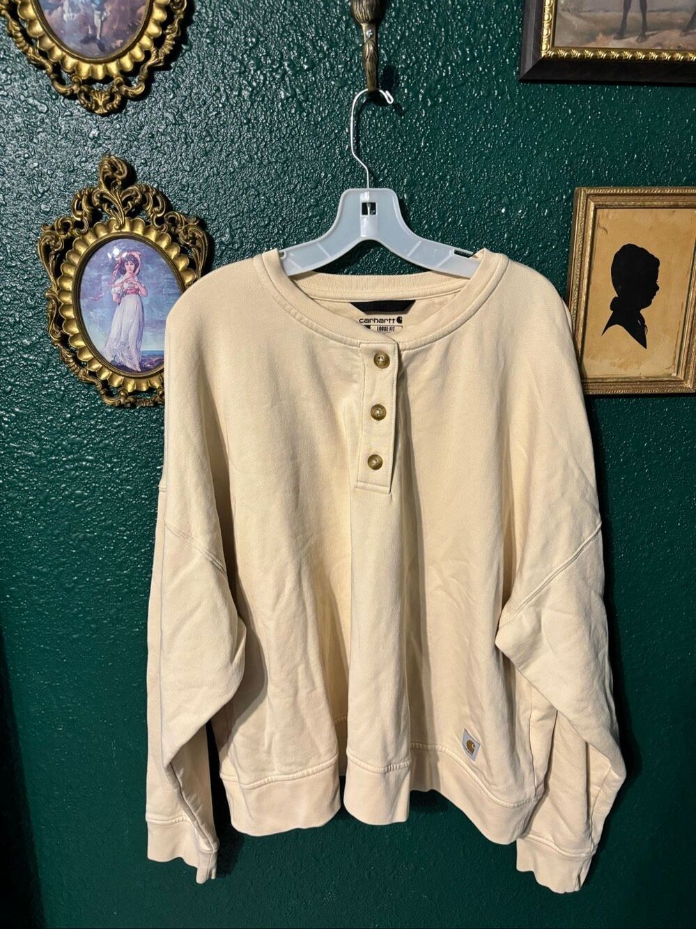 Carhartt Women’s Tan Loose Fit Crewneck Sz 2XL